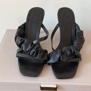 Zara Black Sandal Heels Size 8